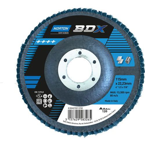 Disque à Lamelles Bdx Ø115x22mm Grain 120 Support Fibre De Verre