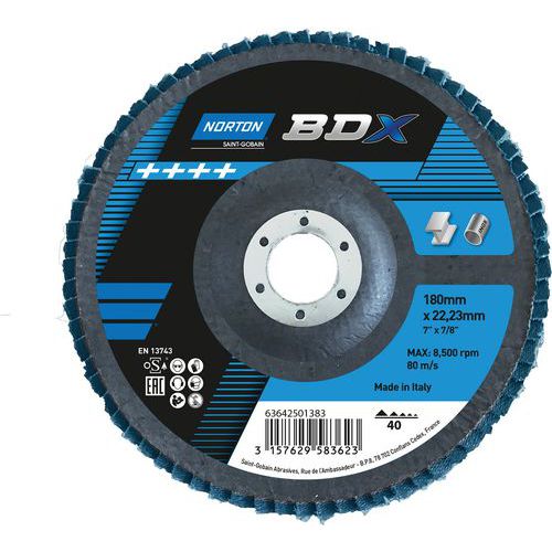 Disque à Lamelles Bdx Ø180x22mm Grain 40 Support Fibre De Verre