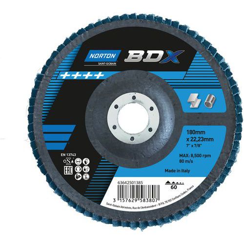 Disque à Lamelles Bdx Ø180x22mm Grain 60 Support Fibre De Verre