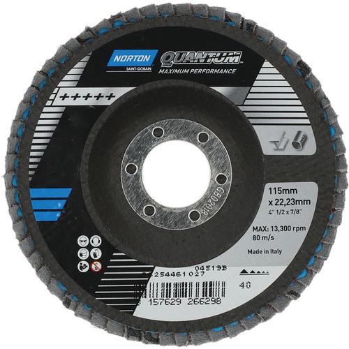 Disque à Lamelles Bombé Quantum Ø115x22mm Grain 40