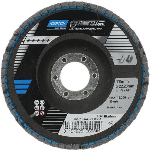 Disque à Lamelles Bombé Quantum Ø115x22mm Grain 60