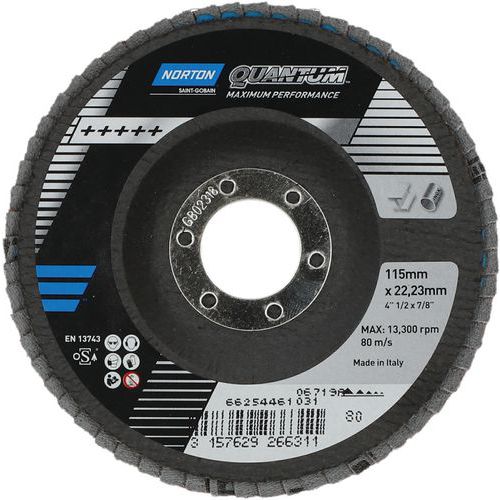 Disque à Lamelles Bombé Quantum Ø115x22mm Grain 80