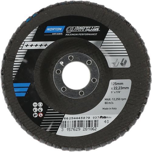 Disque à Lamelles Bombé Quantum Ø125x22mm Grain 40