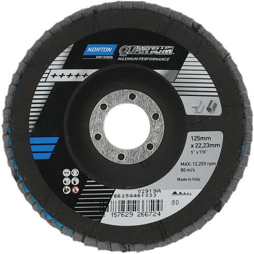 Disque à Lamelles Bombé Quantum Ø125x22mm Grain 80