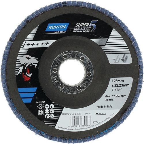 Disque à Lamelles Bombé Sb5 Ø125x22mm Grain 120