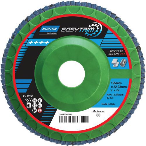 Disque à Lamelles Easytrim Ø125x22mm Grain 80