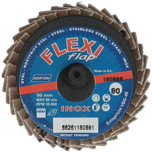 Disque à Lamelles Mini Norzon Flexi Ø50x0mm Sl3mm Grain 80