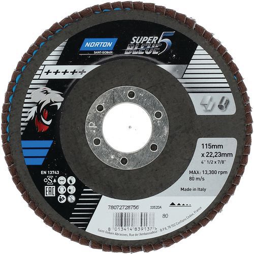 Disque à Lamelles Plat Sb5 Ø115x22mm Grain 80