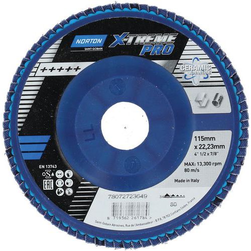 Disque à Lamelles Plat X-treme Pro Ø115x22mm R928mm Grain 80