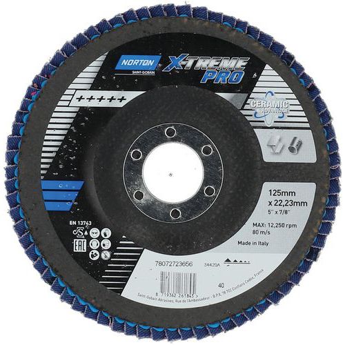 Disque à Lamelles Plat X-treme Pro Ø125x22mm R928mm Grain 40