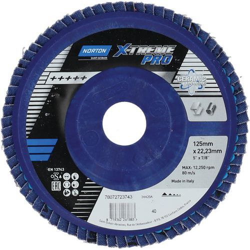 Disque à Lamelles Plat X-treme Pro Ø125x22mm R928mm Grain 40