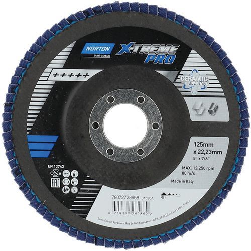 Disque à Lamelles Plat X-treme Pro Ø125x22mm R928mm Grain 80