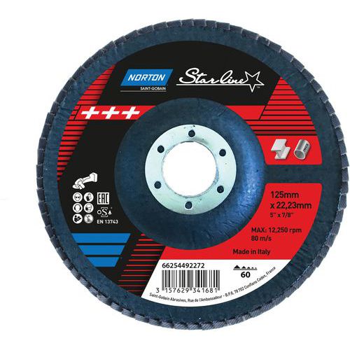 Disque à Lamelles Starline Ø125x22mm R842mm Grain 60 Eu