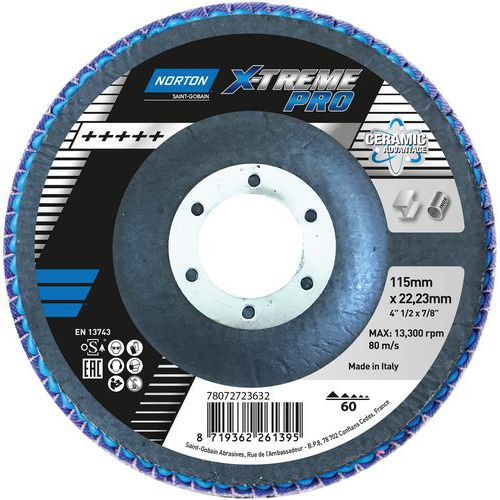 Disque à Lamelles X-treme Pro Ø115x22mm R928mm Grain 60