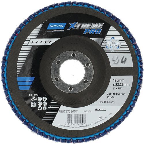 Disque à Lamelles X-treme Pro Ø125x22mm R928mm Grain 40