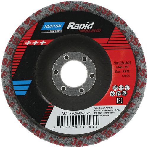 Disque à Moyeu Déporté Rapid Blend Nex Ø125x12x22mm Grain 3sf