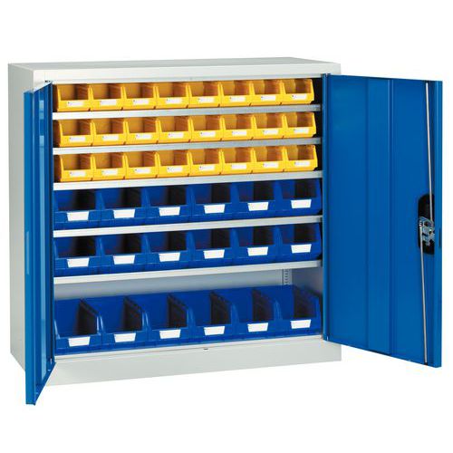 Armoire Basse Avec Portes + 18 Bacs Ka2 Et 12 Bacs Ka3