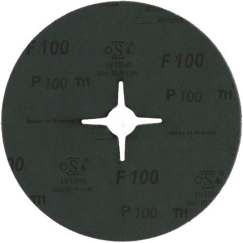 Disque Fibre F100 Ø180x22mm Grain 100
