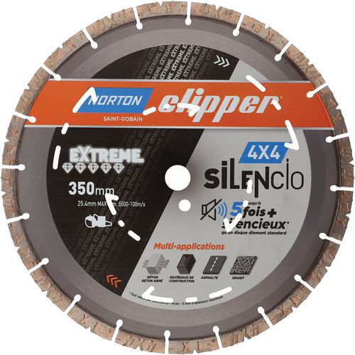 Disque Diamant 4x4 Extreme Silencio Ø350x25.4mm