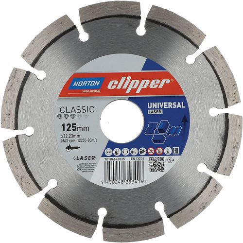 Disque Diamant Classic Universal Laser Ø125x22.23mm