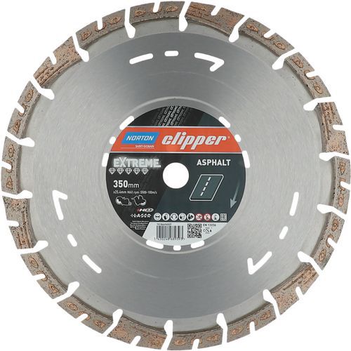 Clipper - Disque diamant Extreme Asphalt Ø350mm - Alésage 25.4mm - Coupe Asphalte
