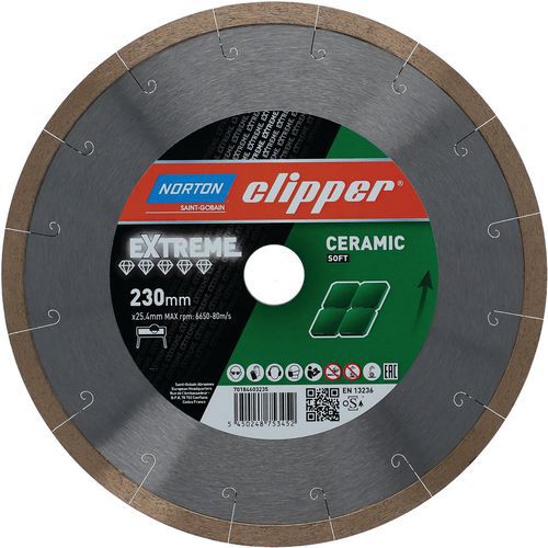 Disque Diamant Extreme Ceramic Soft Ø230x25.4m