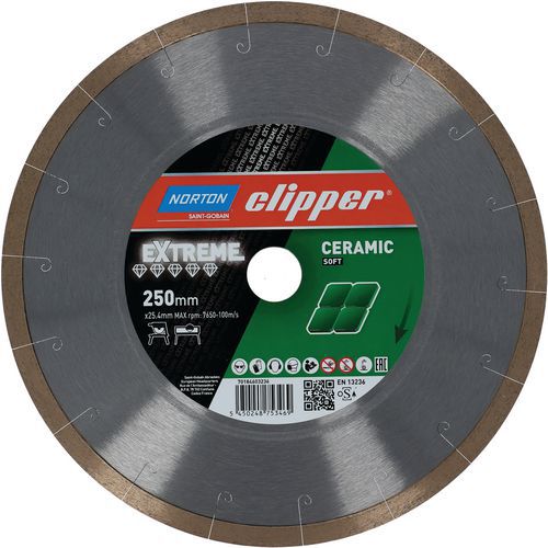 Disque Diamant Extreme Ceramic Soft Ø250x25.4m