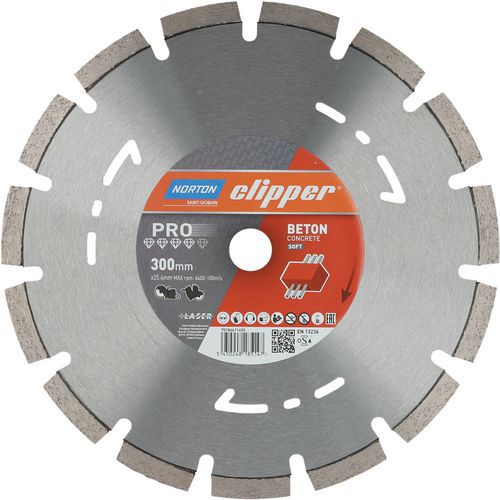 Disque Diamant Pro Beton Soft Ø300x25.4mm
