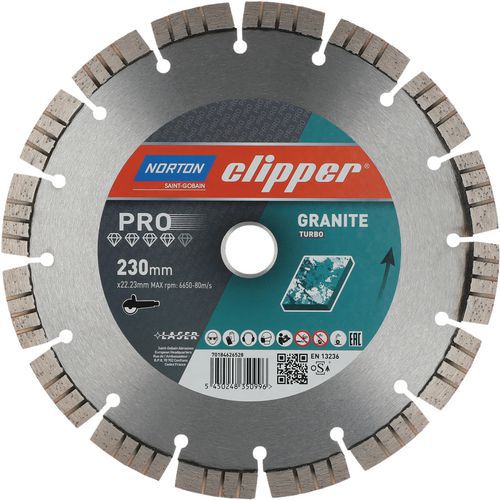 Disque Diamant Pro Granit Turbo Ã˜230x22.23mm
