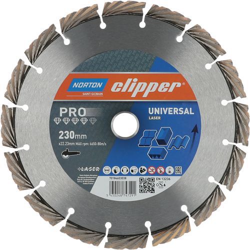 Disque Diamant Pro Universal Laser Ø230x22.23m