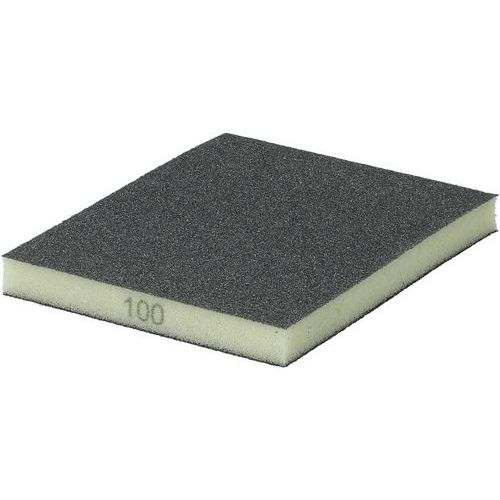 Eponge Abrasive 2 Faces 123x98x125mm Grain 100 250 Gen