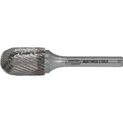 Fraise Carbure Cylindrique Bout Rond Bdx 16x25x6x70 Double Coupe