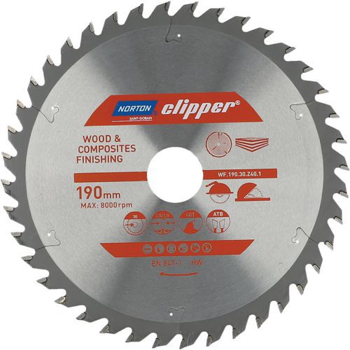 Lames Tct Wf.190.30.z40.1 - Ã˜190x2.8mm /1.8x30m