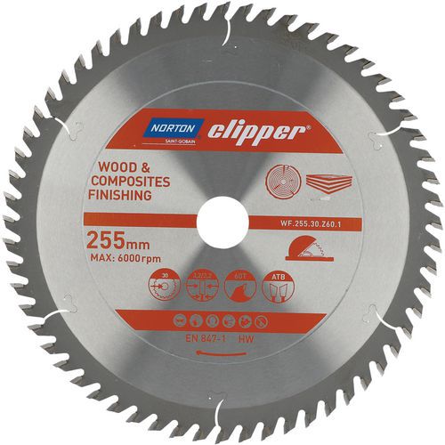 Lames Tct Wf.250.30.z60.1 - Ã˜250x3.2mm /2.2x30m