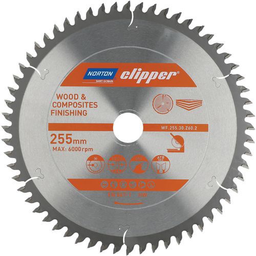 Lames Tct Wf.255.30.z60.2 - Ã˜255x3.2mm /2.2x30m