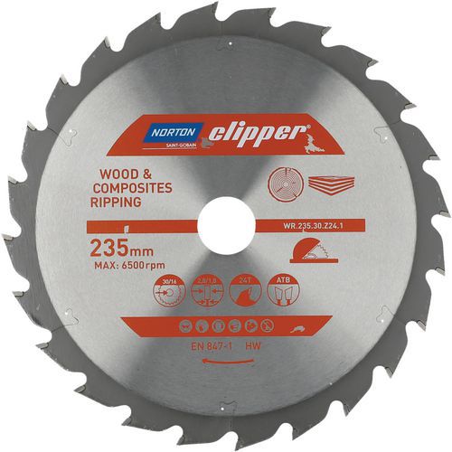 Lames Tct Wr.235.30.z24.1 - Ø235x2.8mm /1.8x2.8m