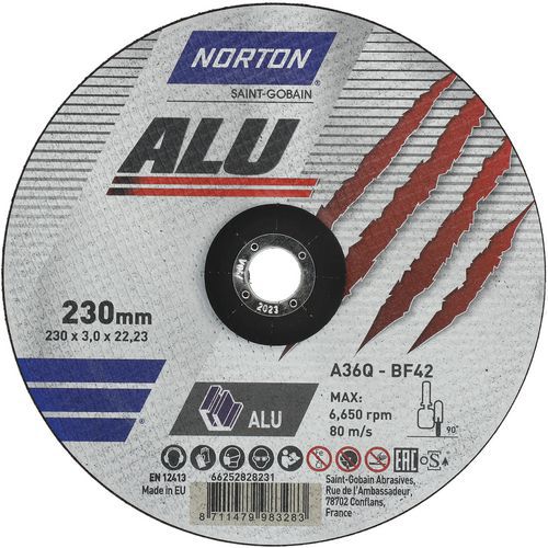 Meule De Tronconnage à Moyeu Déporté Aluminium Ø230x3x22.23mm