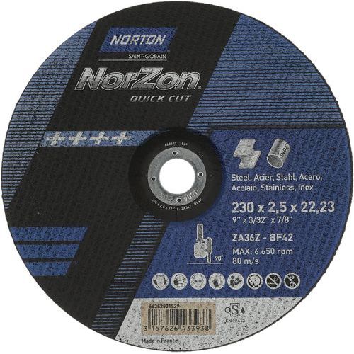 Meule Tronçonnage à Moyeu Déporté Quickcut Métal/inox Ø230x2.5x2223mm