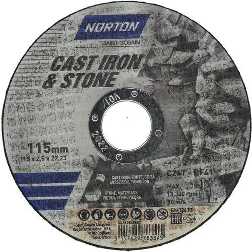 Meule De Tronçonnage Plate Fonte Et Pierre Ã˜115x25x2223mm