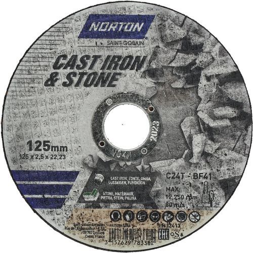 Meule De Tronçonnage Plate Fonte Et Pierre Ã˜125x25x2223mm