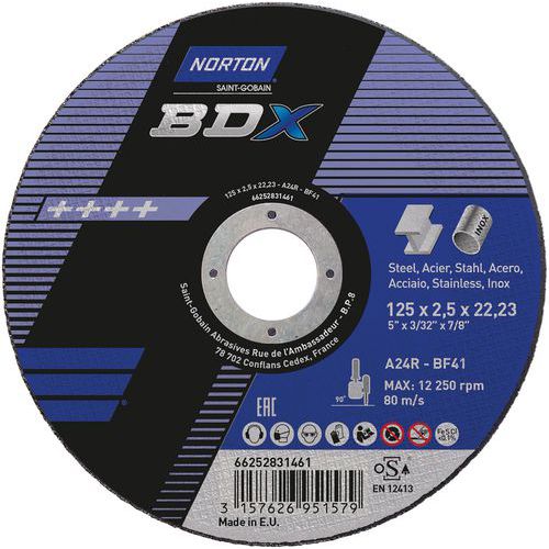 Meule De Tronçonnage Plate Bdx Métal/inox Ø125x2.5x2223mm