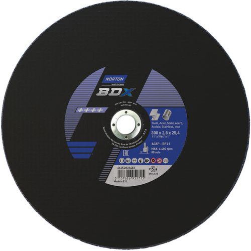 Meule De Tronçonnage Plate Bdx Métal Ø300x2.8x25.4mm