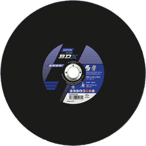 Meule De Tronçonnage Plate Bdx Métal Ø356x3x25.4mm