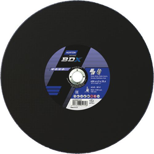 Meule De Tronçonnage Plate Bdx Métal Ø400x4.5x25.4mm