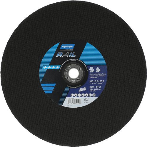 Meule De Tronçonnage Plate Rail Ø300x3.5x20mm