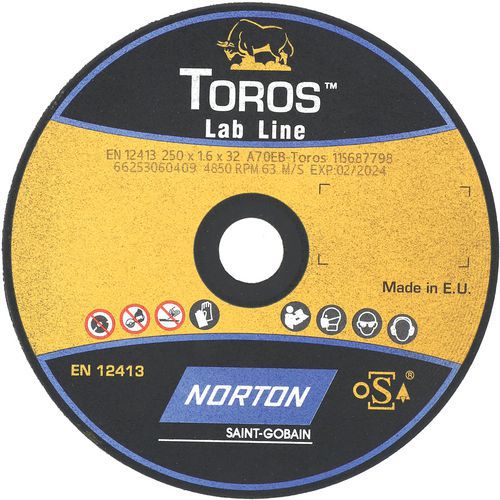 Meule De Tronçonnage Plate Toros Lab Line Ã˜250x1.6x32mm A70ebtoros