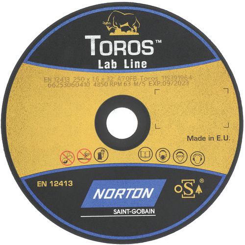 Meule De Tronçonnage Plate Toros Lab Line Ã˜250x1.6x32mm A70fbtoros