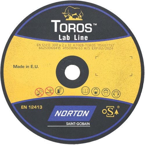 Meule De Tronçonnage Plate Toros Lab Line Ã˜300x2x32mm A70ebtoros