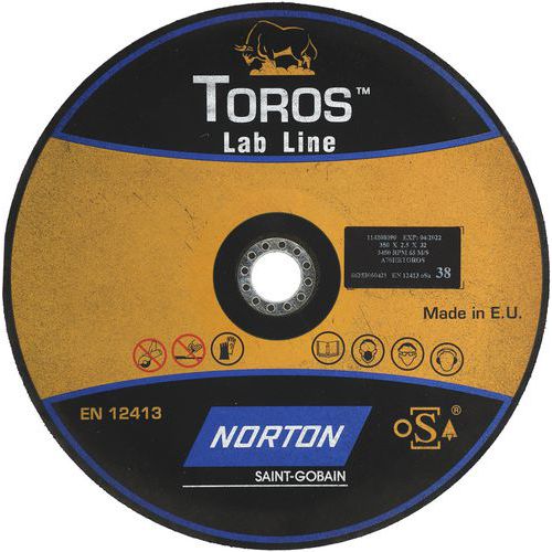 Meule De Tronçonnage Plate Toros Lab Line Ã˜350x2.5x32mm A70hbtoros