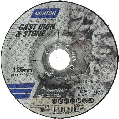 Meule D'ébarbage/fonte Et Pierre Ã˜125x65x2223mm